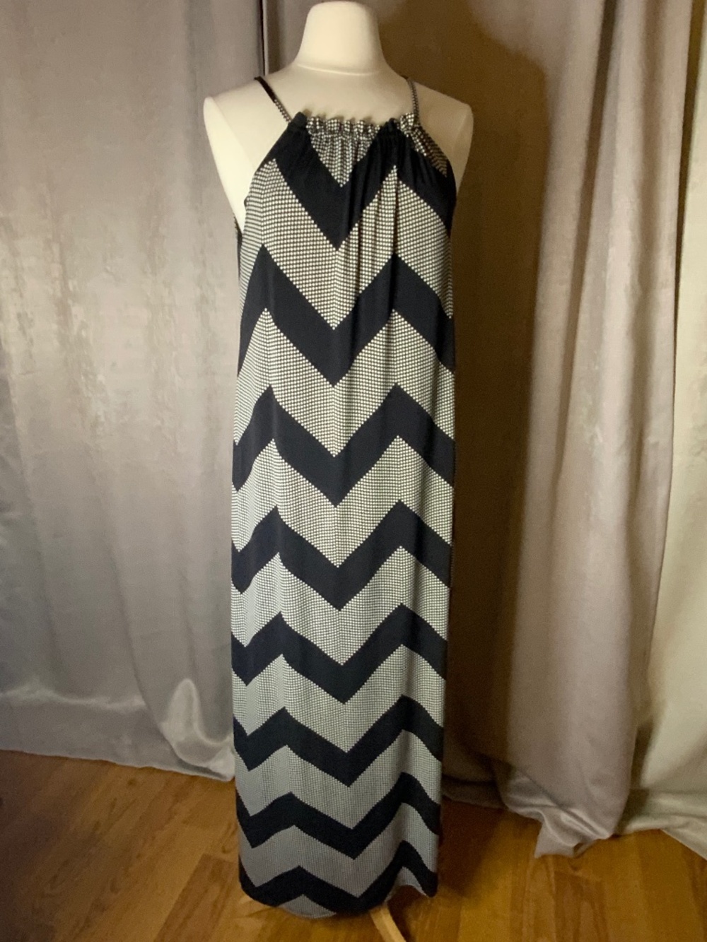 Emma & Michele Black & White Long Dress